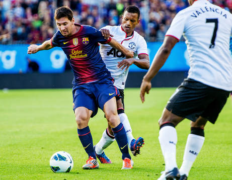 Lionel Messi, Barcelona, Antonio Valencia, Manchester United