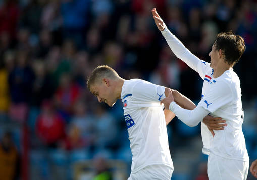Jubel, Alfred Finnbogason och Loret Sadiku, Helsingborg