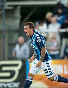 Erton Fejzullahu, Djurgården tar emot boll, fintar Daniel