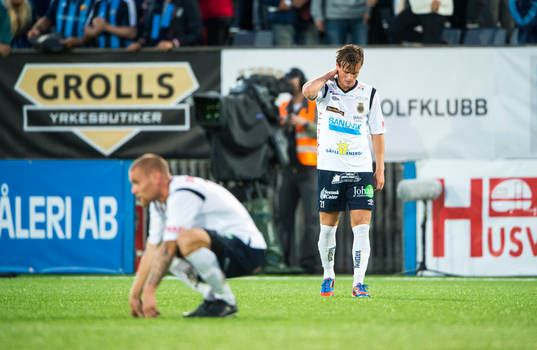 Depp i Gefle. Eric Larsson t.h