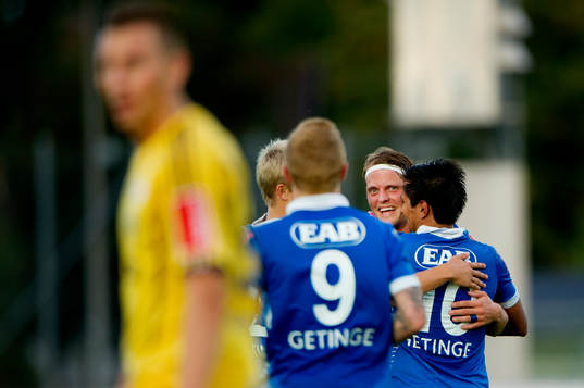 Kristoffer Fagercrantz, Halmstad, jubel efer 0-2