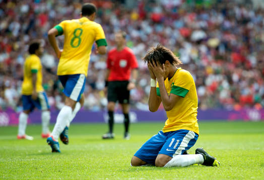 Neymar, Brasilien deppar