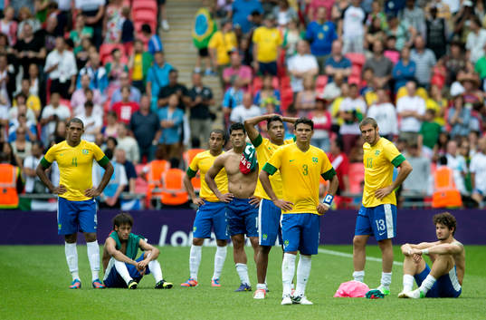 De Brasilianska spelarna deppar
