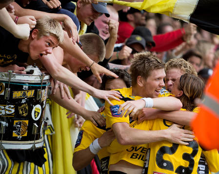 David Elm, Elfsborg, gör 2-1, jubel