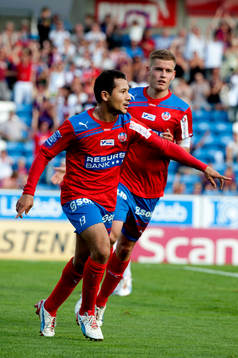 Rachid Bouaouzan, jubel, Alfred Finnbogason, Helsingborg
