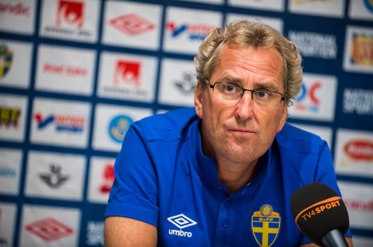 Presskonferens med Erik Hamrén, förbundskapten