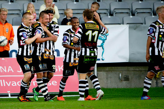 Marcus Lantz, Landskrona, jubel, 2-1