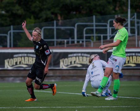 Linnea Liljegärd, Göteborg, gör 3-0, jubel