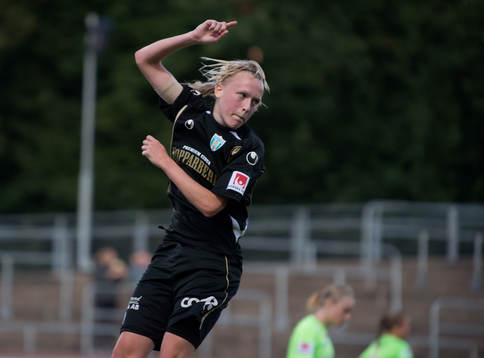 Linnea Liljegärd, Göteborg, gör 3-0, jubel