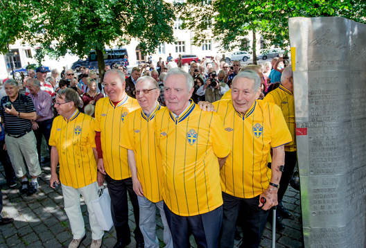 Några av de svenska spelarna, Julle, Åke Bajdoff