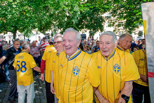 Några av de svenska spelarna, Julle, Åke Bajdoff