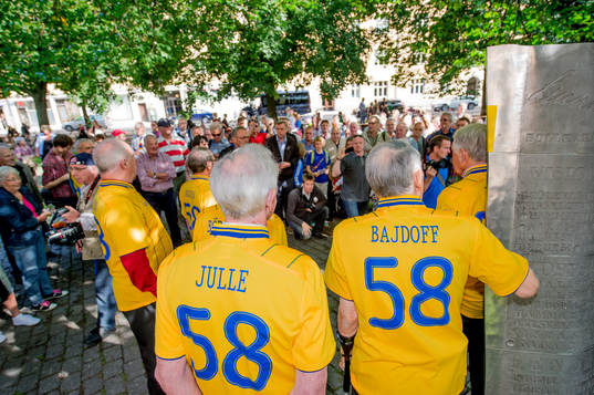 Några av de svenska spelarna, Julle, Åke Bajdoff