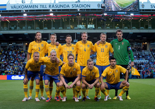 Fotboll, jubileumsmatch, Sverige - Brasilien