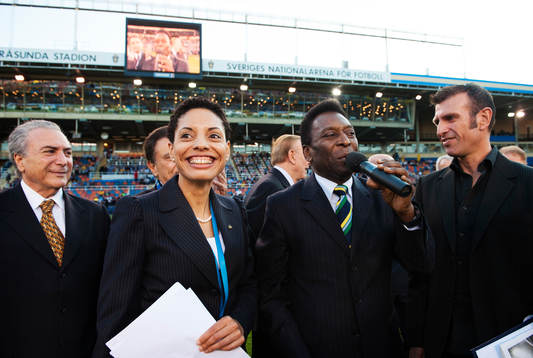 Brasilianska spelare inklusive Pelé hyllades