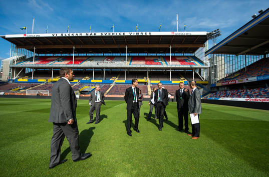 Dokumentation av sista landskampen på Råsunda