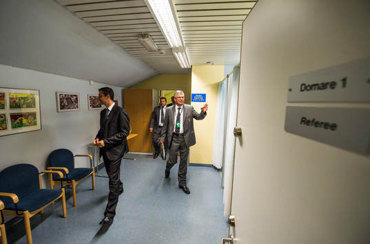 Dokumentation av sista landskampen på Råsunda