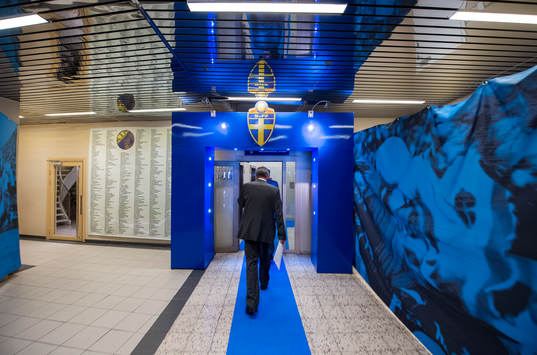 Dokumentation av sista landskampen på Råsunda