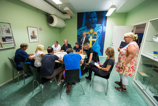 Dokumentation av sista landskampen på Råsunda
