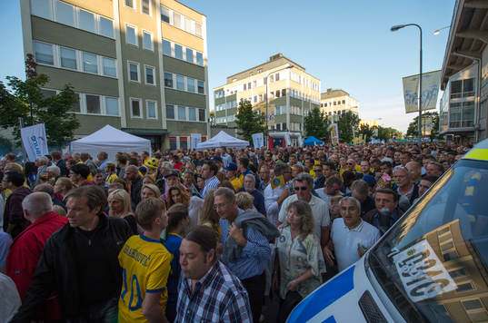 Fotboll, jubileumsmatch, Sverige - Brasilien