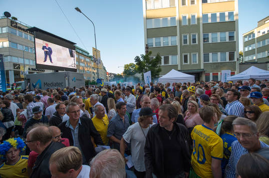 Fotboll, jubileumsmatch, Sverige - Brasilien