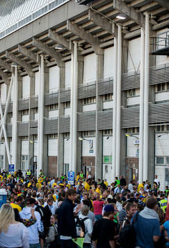 Fotboll, jubileumsmatch, Sverige - Brasilien