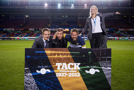 Fotboll, jubileumsmatch, Sverige - Brasilien