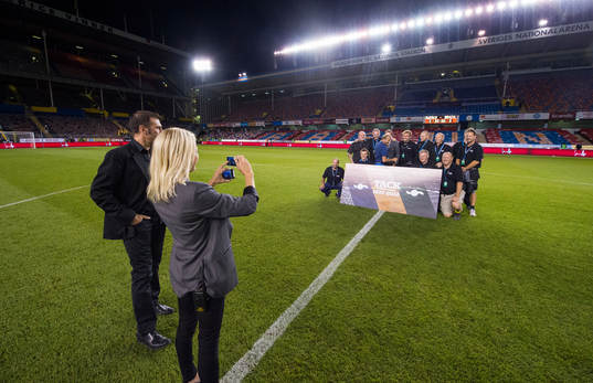 Fotboll, jubileumsmatch, Sverige - Brasilien