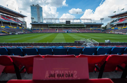 Dokumentation av sista landskampen på Råsunda