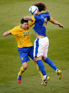 Marcus Berg, Sverige, David Luiz, Brasilien
