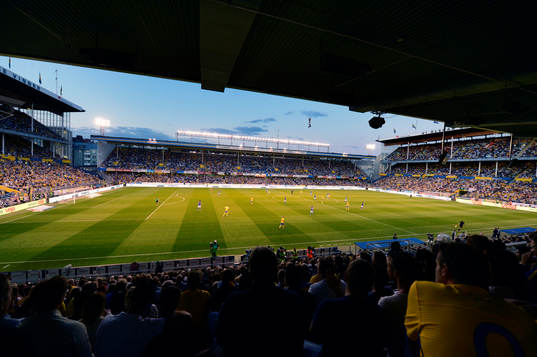 utsikt över Råsunda från läktaren