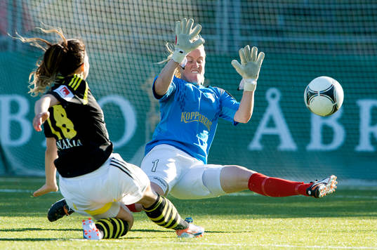 Clara Markstedt, AIK missar ett friläge mot Kristin