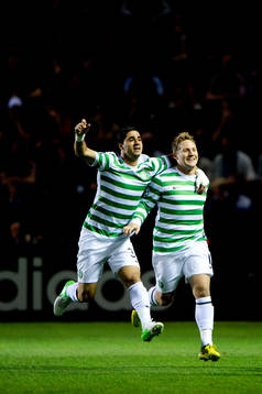 Beram Kayal, Kris Commons, jubel, Celtic, 1-0