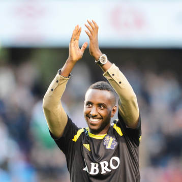 Henok Goitom, AIK, nyförvärv presenterades i pausen
