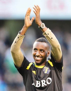 Henok Goitom, AIK, nyförvärv presenterades i pausen