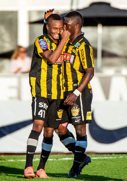 Nasiru Mohammed, Waris Majeed, Häcken, jubel