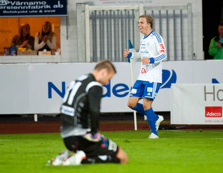 Viktor Noring, målvakt, Trelleborg, deppar och i