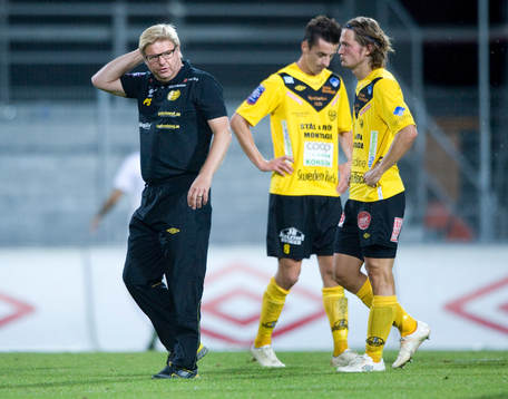 Depp, Mjällby, Peter Swärdh, tränare, och Haris