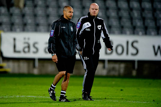 Henrik Larsson, tränare, Landskrona, Patrik Werner,