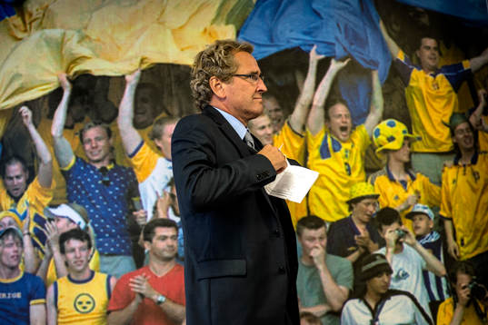 Erik Hamrén, förbundskapten Sverige, presenterar