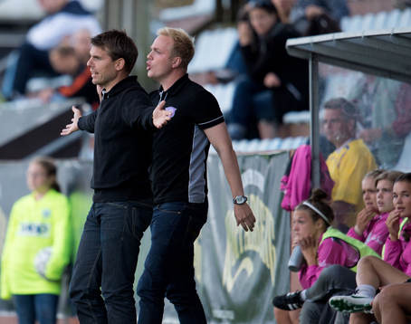 Peter Moberg, tränare Malmö, Jonas Eidervall,