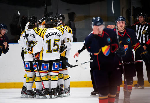 Jubel bland Brynäs-spelarna