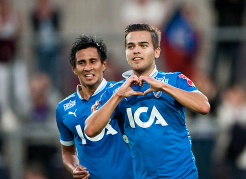 Kristinn Steindórsson, Antonio Rojas, Halmstad, jubel