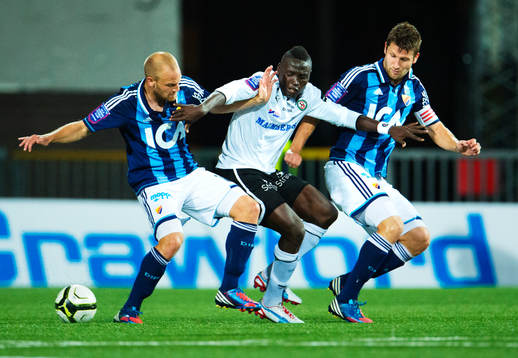 Daniel Sjölund och Joona Toivio, Djurgården, stoppar