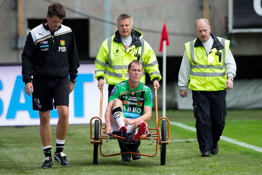Fredrik Lundgren, GAIS ut med skada i benet
