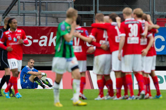 0-1 till Kalmar genom Erik Israelsson, i bakgrunden Dime