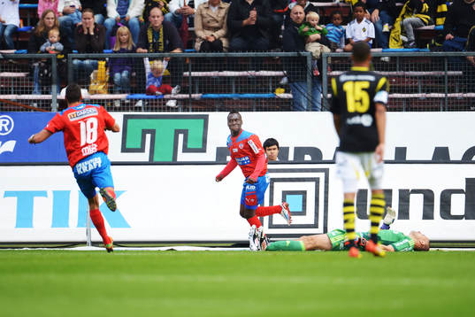 David Accam, Helsingborg, jubel