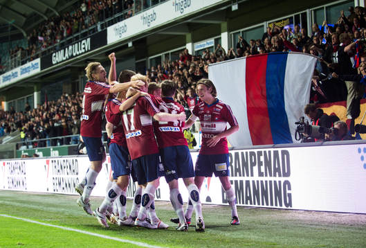 Henrik Carlsson, Örgryte, gör 2-0, jubel