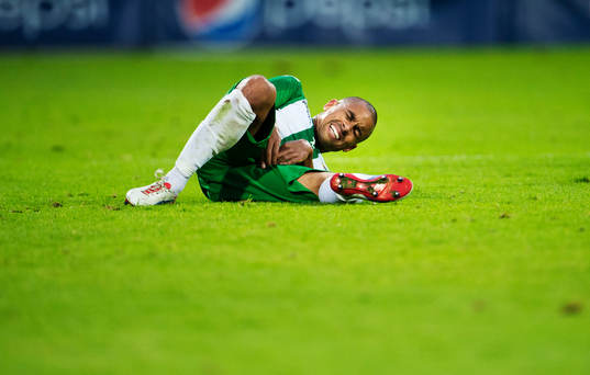 Billy Berntsson, Hammarby, ligger ner skadad