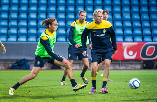 Sverige tränar på Olympia i Helsingborg