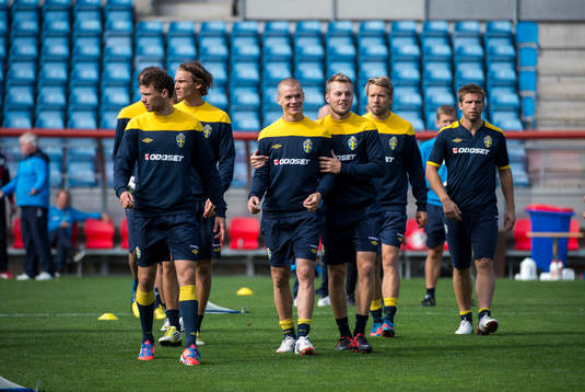 Sverige tränar på Olympia i Helsingborg
